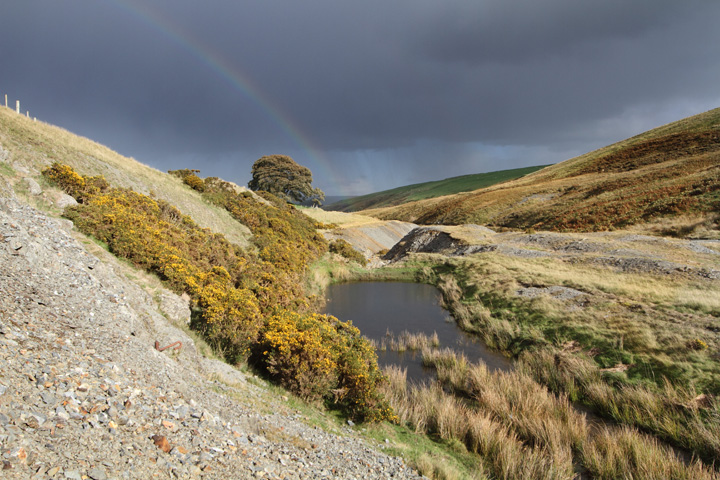 Pond on Afon Twymyn, Dylife Mine