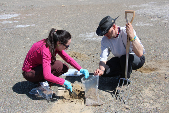 Soil sampling by Sheffield University