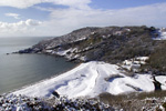 Pwlldu Bay in snow, Gower